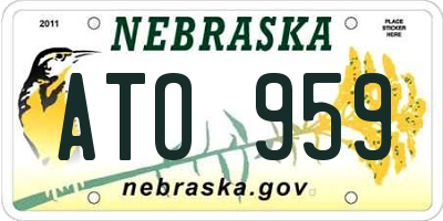 NE license plate ATO959