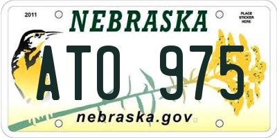 NE license plate ATO975