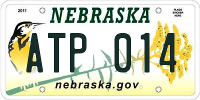 NE license plate ATP014