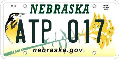 NE license plate ATP017