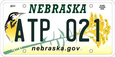 NE license plate ATP021