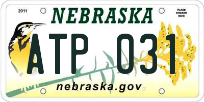 NE license plate ATP031