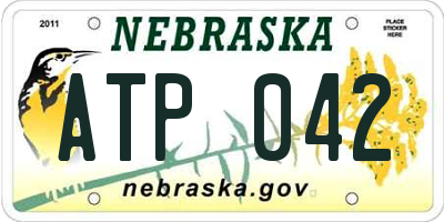 NE license plate ATP042