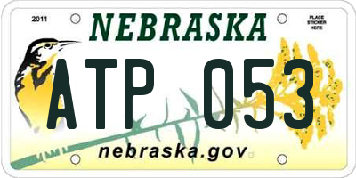NE license plate ATP053