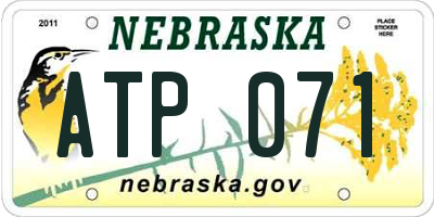 NE license plate ATP071