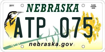 NE license plate ATP075