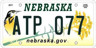 NE license plate ATP077