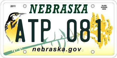 NE license plate ATP081