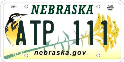 NE license plate ATP111