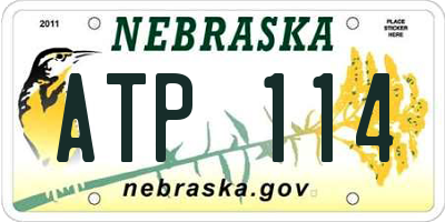 NE license plate ATP114