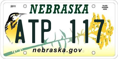 NE license plate ATP117