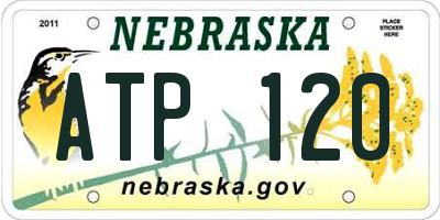 NE license plate ATP120