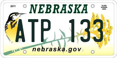NE license plate ATP133