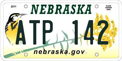 NE license plate ATP142