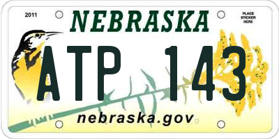 NE license plate ATP143