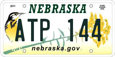 NE license plate ATP144