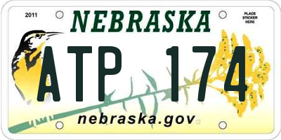 NE license plate ATP174