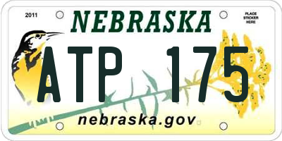 NE license plate ATP175