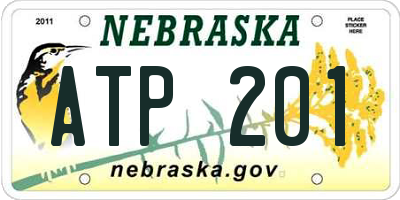 NE license plate ATP201