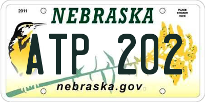 NE license plate ATP202