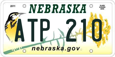 NE license plate ATP210