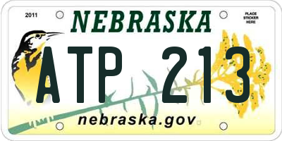 NE license plate ATP213