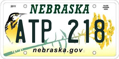 NE license plate ATP218
