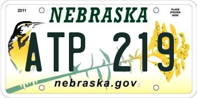 NE license plate ATP219