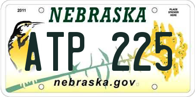 NE license plate ATP225