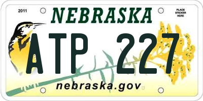 NE license plate ATP227