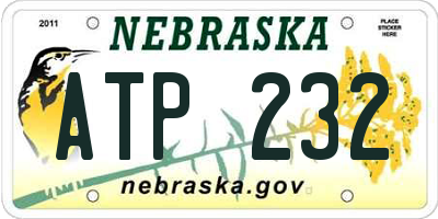 NE license plate ATP232