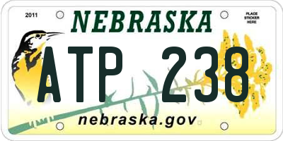 NE license plate ATP238
