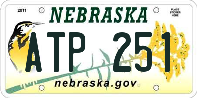 NE license plate ATP251