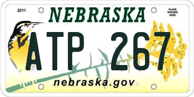 NE license plate ATP267