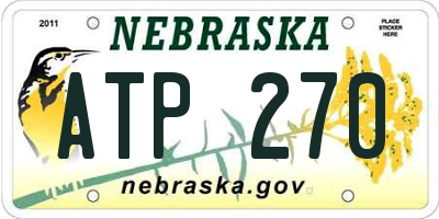 NE license plate ATP270