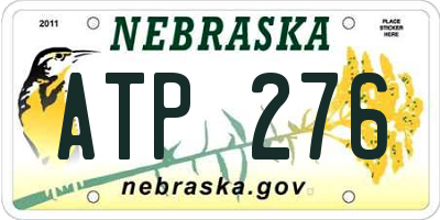NE license plate ATP276