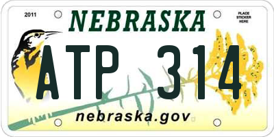 NE license plate ATP314