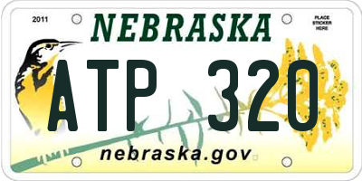 NE license plate ATP320