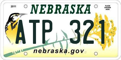 NE license plate ATP321