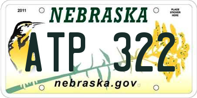 NE license plate ATP322