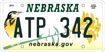 NE license plate ATP342