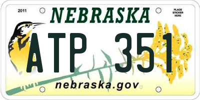 NE license plate ATP351