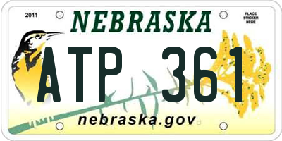 NE license plate ATP361