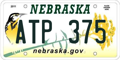 NE license plate ATP375