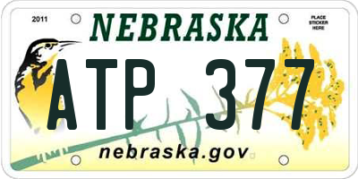 NE license plate ATP377