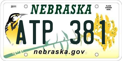 NE license plate ATP381