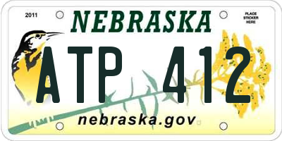 NE license plate ATP412