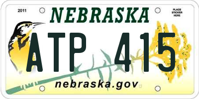 NE license plate ATP415