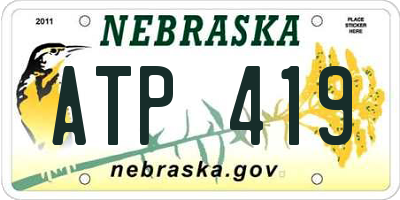 NE license plate ATP419
