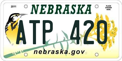 NE license plate ATP420